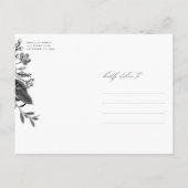 Industriële rustieke chique bloemen opslaan de dat aankondigingskaart (Achterkant)