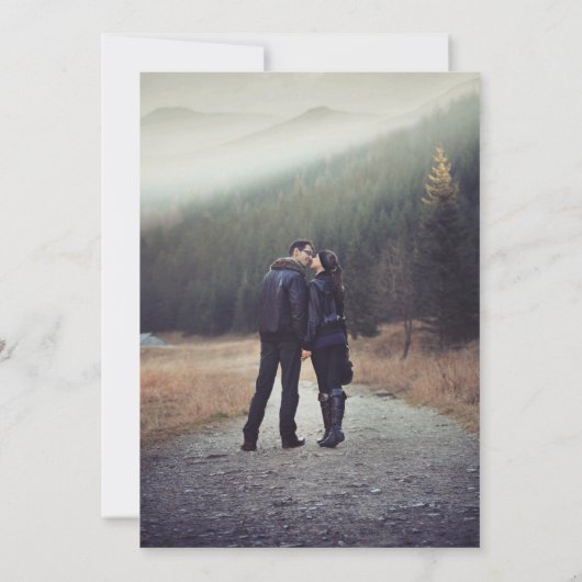 Industriële rustieke chique bloemenbruiloft kraft kaart (Achterkant)