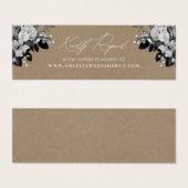Industriële rustieke chique bloemenbruiloft websit mini visitekaartjes (Voorkant /achterkant)