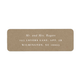 Industriële rustieke chique minimalistische retour etiket