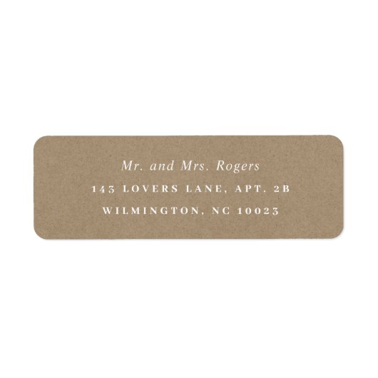 Industriële rustieke chique minimalistische retour etiket (Voorkant)