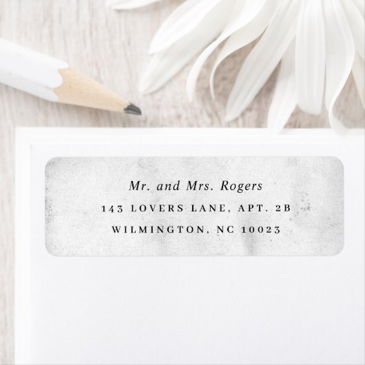 Industriële rustieke chique minimalistische retour etiket (Insitu)