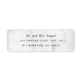 Industriële rustieke chique minimalistische retour etiket (Voorkant)