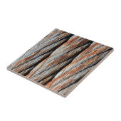 Industriële rustieke metalen touw tegeltje (Zijkant)