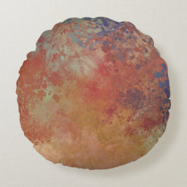 Industriële Rustieke Metallic Geïnspireerde Kunst Rond Kussen