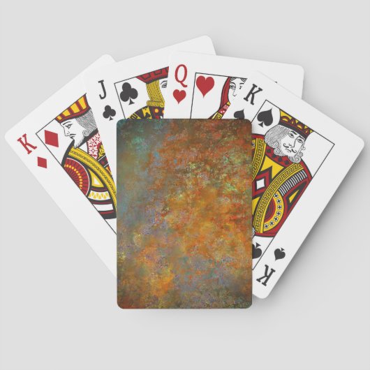 Industriële Rustieke Rusty Koper Geïnspireerde Kun Pokerkaarten (Achterkant)