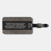 Industriële Rusty Metallic Diamond Plated Mannelij Bagagelabel (Achterkant horizontaal)