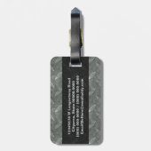 Industriële Rusty Metallic Diamond Plated Mannelij Bagagelabel (Achterkant verticaal)