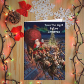 Industriële  Santa Claus Flying Reindeer Kaart