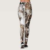 Industriële Sepia Glitch Leggings (Achterkant)
