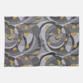 Industriële spiralen – Abstract Grunge-geïnspireer Theedoek