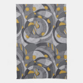 Industriële spiralen – Abstract Grunge-geïnspireer Theedoek (Verticaal)