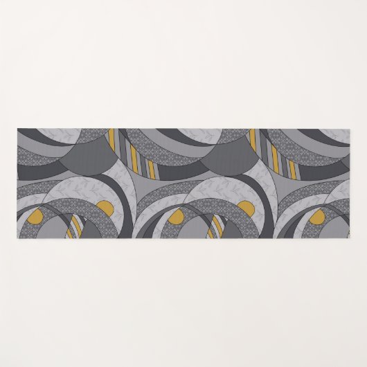 Industriële spiralen – Abstract Grunge-geïnspireer Yogamat (Voorkant (horizontaal))