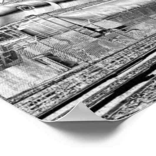 industriële sporen poster (Hoek)