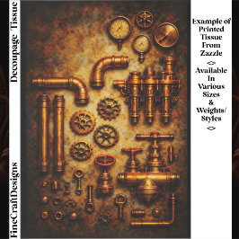 Industriële Steampunk Elementen Set FH1 Decoupage Tissuepapier