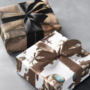 Industriële Steampunk Fantasie Inpakpapier Vel