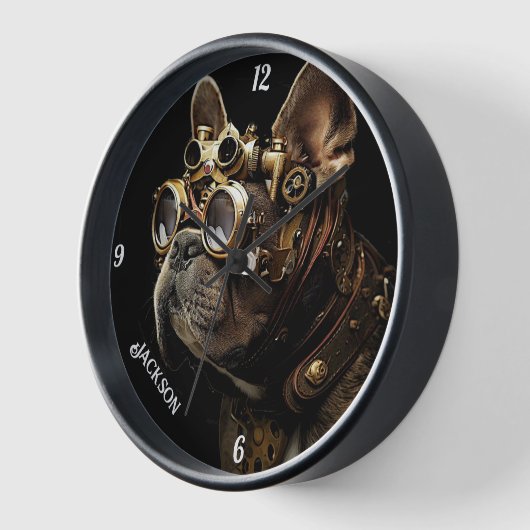 Industriële Steampunk Franse Bulldog (Hoek)