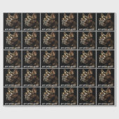 Industriële Steampunk Franse Bulldog Cadeaupapier (Vlak)