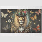 Industriële Steampunk  Lion Decoupage Tissuepapier (Voorkant)