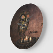 Industriële Steampunk Owl en Eieren Grote klok (Hoek)