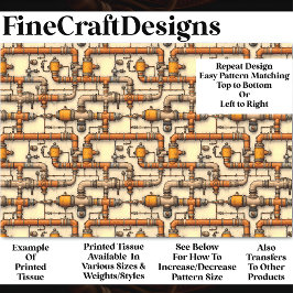 Industriële Steampunk Pijpen Patroon BM6 Decoupage Tissuepapier