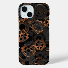 Industriële Steampunk Tandwielen Hoestekje iPhone 15 Case