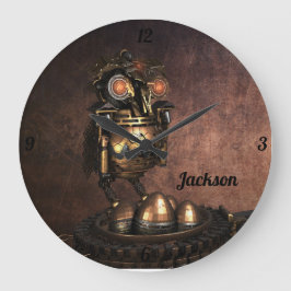 Industriële Steampunk Uil en Eieren Grote Klok