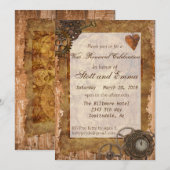 Industriële Steampunk Vow Renewal Kaart (Voorkant / Achterkant)