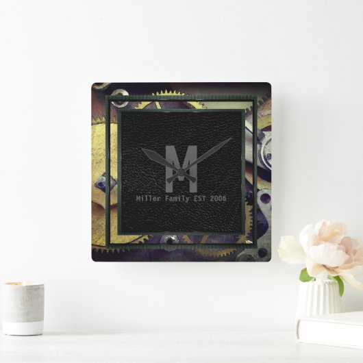 Industriële Steampunk Wandklok met Tandwielontwerp (Huis)