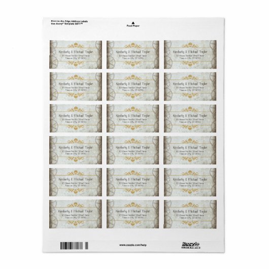 Industriële  Steampunk Wedding Etiket (Full Sheet)