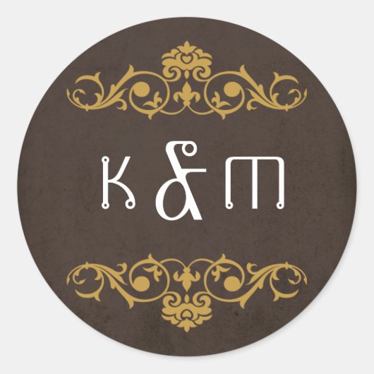 Industriële Steampunk Wedding Ronde Sticker (Voorkant)