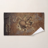 Industriële steenslag steampunk octopus brown doua handdoek (Handdoek)