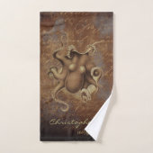 Industriële steenslag steampunk octopus brown doua handdoek (Handdoek)