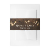 Industriële stenen, Edison verlichting, namen & da Uitnodigingen Wikkel (Voorkant Voorbeeld)