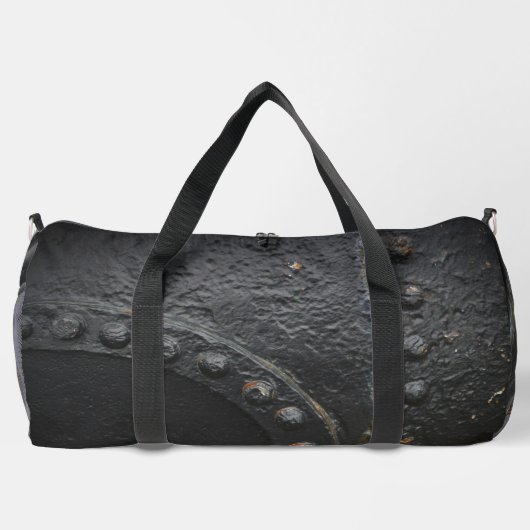 Industriële stijl minimalistische black metal plunjezak (Achterkant)