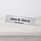 Industriële stijlgepersonaliseerde Bright Diamondp Bureau Naambordje (Voorkant)