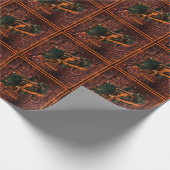 Industriële stoomtrein cadeaupapier (Hoek)