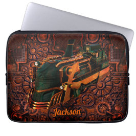 Industriële stoomtrein laptop sleeve