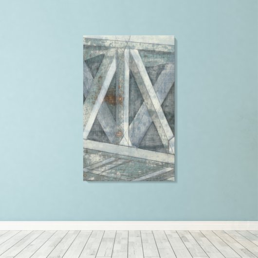 Industriële structuur | Brug Canvas Afdruk (Insitu (Houten vloer))