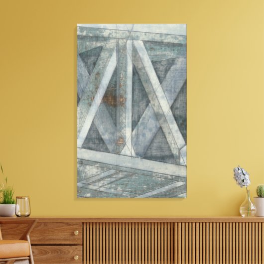 Industriële structuur | Brug Canvas Afdruk (Insitu (Woonkamer))