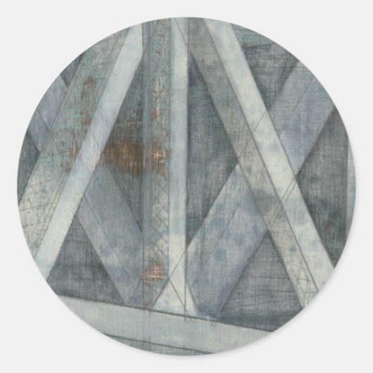 Industriële structuur | Brug Ronde Sticker (Voorkant)