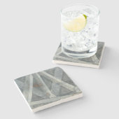 Industriële structuur | Brug Stenen Onderzetter (Zijkant)