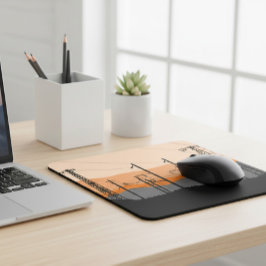 Industriële Sunset Power Lines Mousepad Muismat