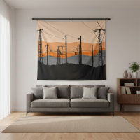 Industriële Sunset Silhouette Power Lines