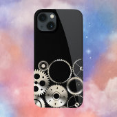 Industriële tandwielen op zwart en grijs Case-Mate iPhone case