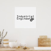 Industriële techniek grappige ingenieur poster (Keuken)