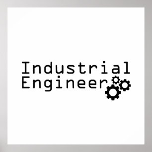 Industriële techniek grappige ingenieur poster