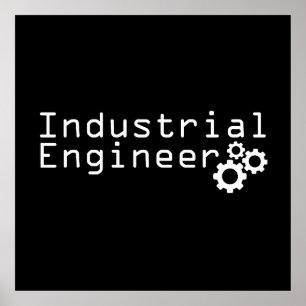 Industriële techniek grappige ingenieur poster
