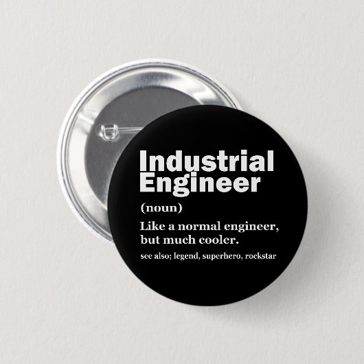 Industriële techniek grappige ingenieur ronde button 5,7 cm (Voorkant /achterkant)
