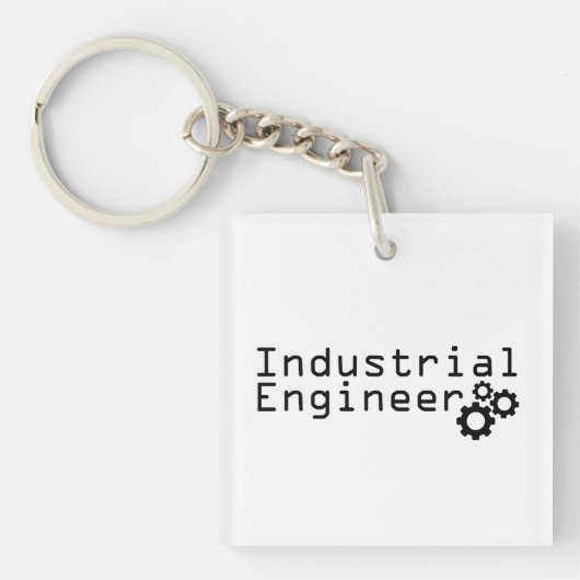 Industriële techniek Grappige ingenieur Sleutelhanger (voorkant)